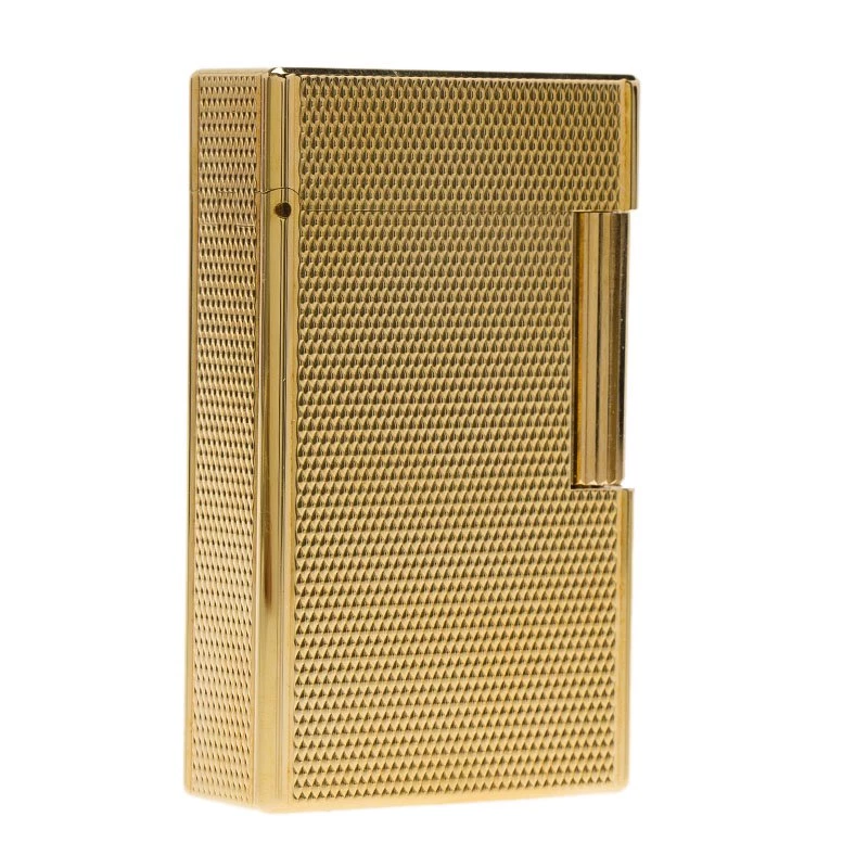 S.T. Dupont Fancy Textured Gold-Plated Classic Lighter For Men - Image 2