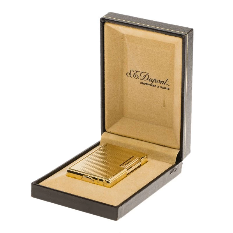 S.T. Dupont Fancy Textured Gold-Plated Classic Lighter For Men - Image 7