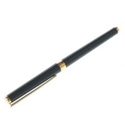 S.T. Dupont Navy Blue Lacquer Gold Plated Ballpoint Pen For Men