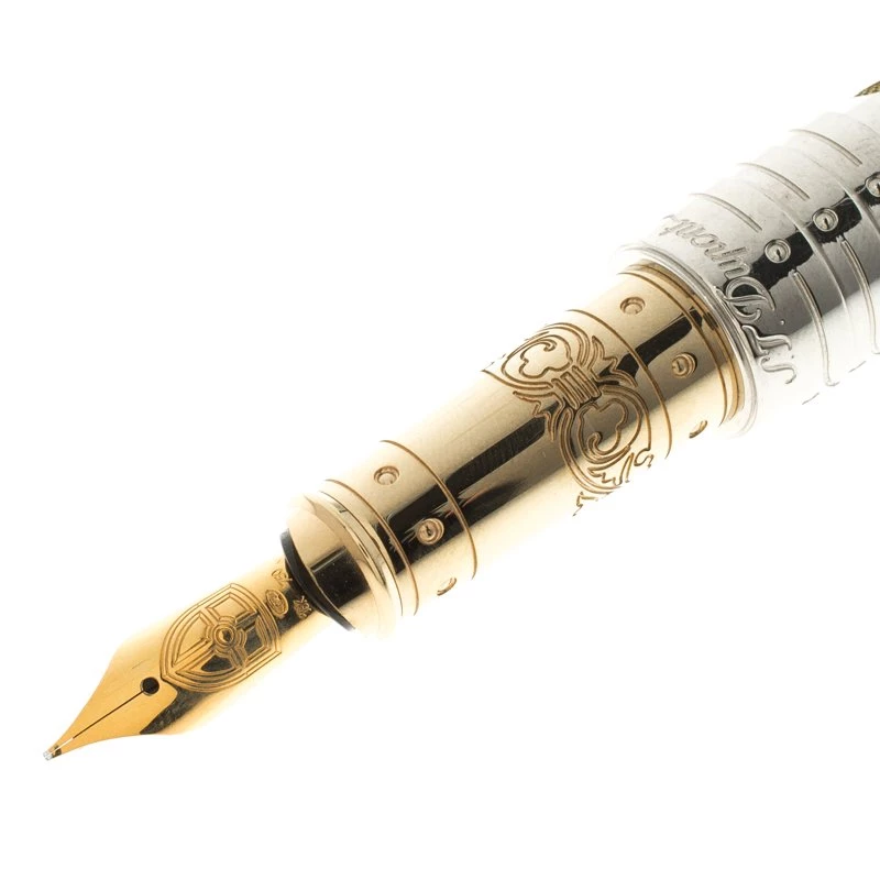 S.T. Dupont S.T.Dupont White Knight Limited Edition President Fountain Pen, With 18k Gold Nib For Men - Image 3
