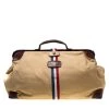 S.T. Dupont Beige/Brown Canvas And Leather Bogie Duffle Bag For Men
