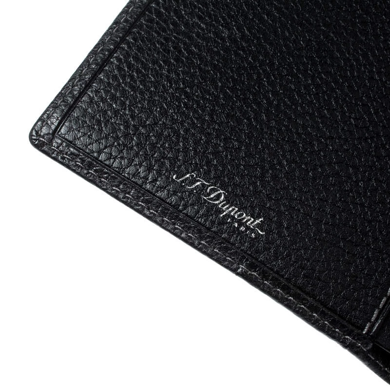 S.T. Dupont Black Leather Line D Passport Holder For Men - Image 9