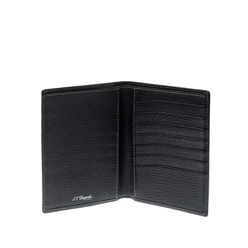 S.T. Dupont Black Leather Line D Passport Holder For Men - Image 2