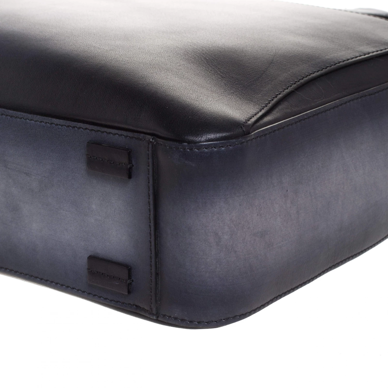 S.T. Dupont Dark Blue Ombre Leather Atelier Document Briefcase For Men - Image 11