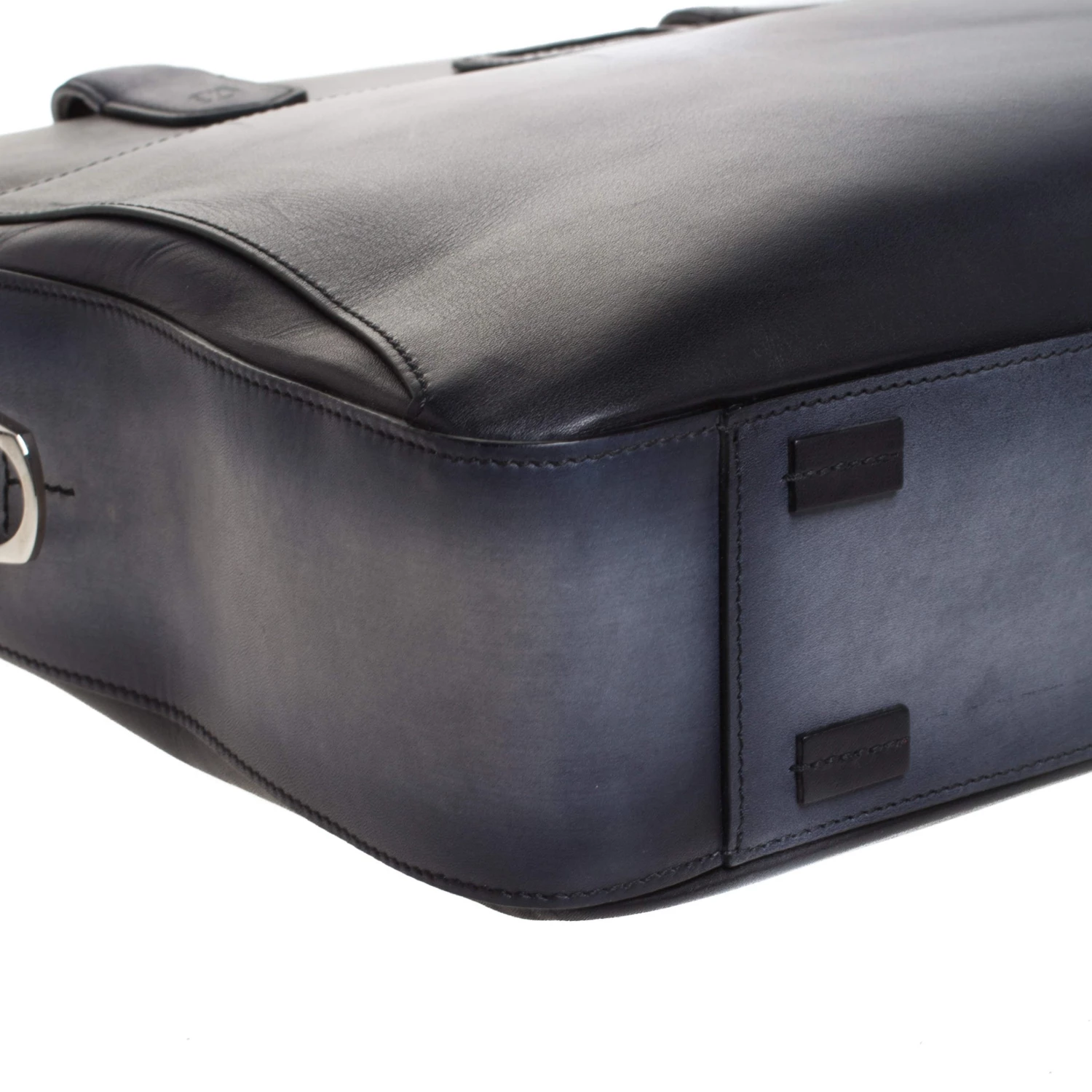 S.T. Dupont Dark Blue Ombre Leather Atelier Document Briefcase For Men - Image 10