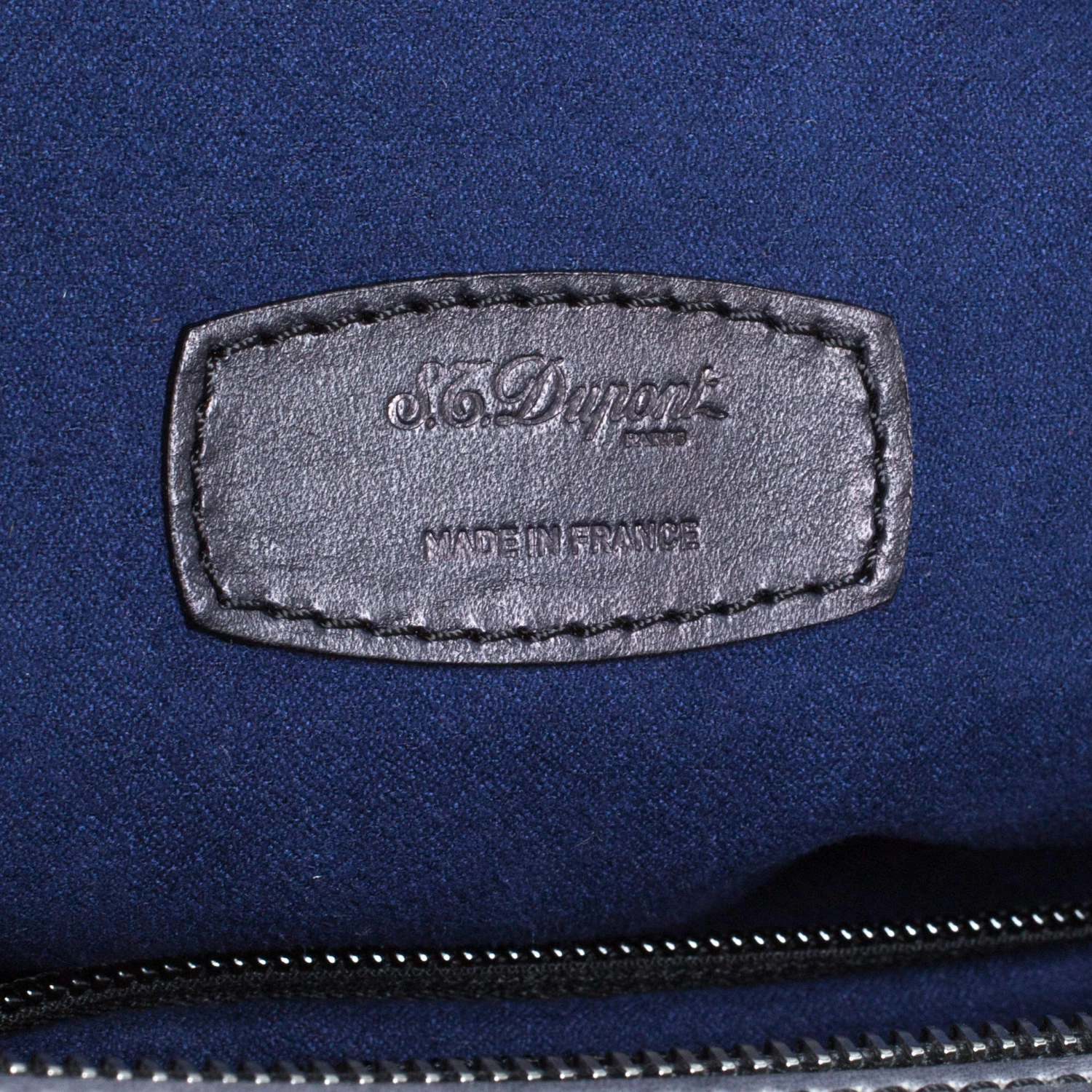 S.T. Dupont Dark Blue Ombre Leather Atelier Document Briefcase For Men - Image 8