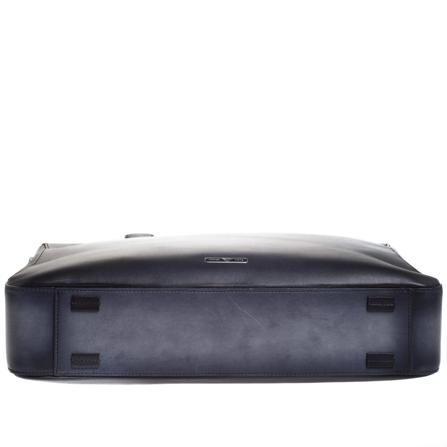 S.T. Dupont Dark Blue Ombre Leather Atelier Document Briefcase For Men - Image 6