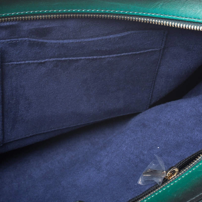 S.T. Dupont Green Ombre Leather Atelier Document Briefcase For Men - Image 7