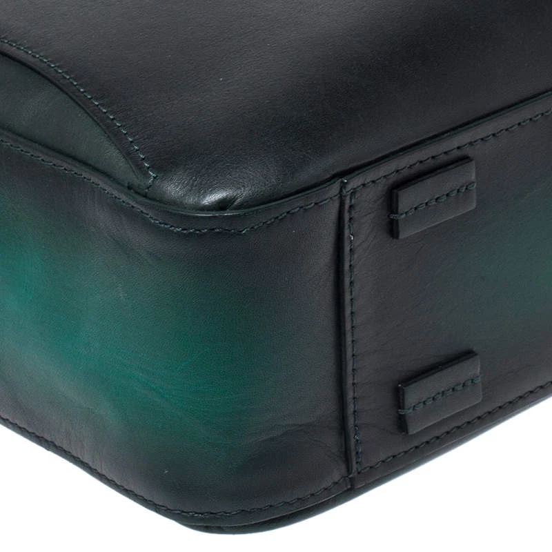 S.T. Dupont Green Ombre Leather Atelier Document Briefcase For Men - Image 10