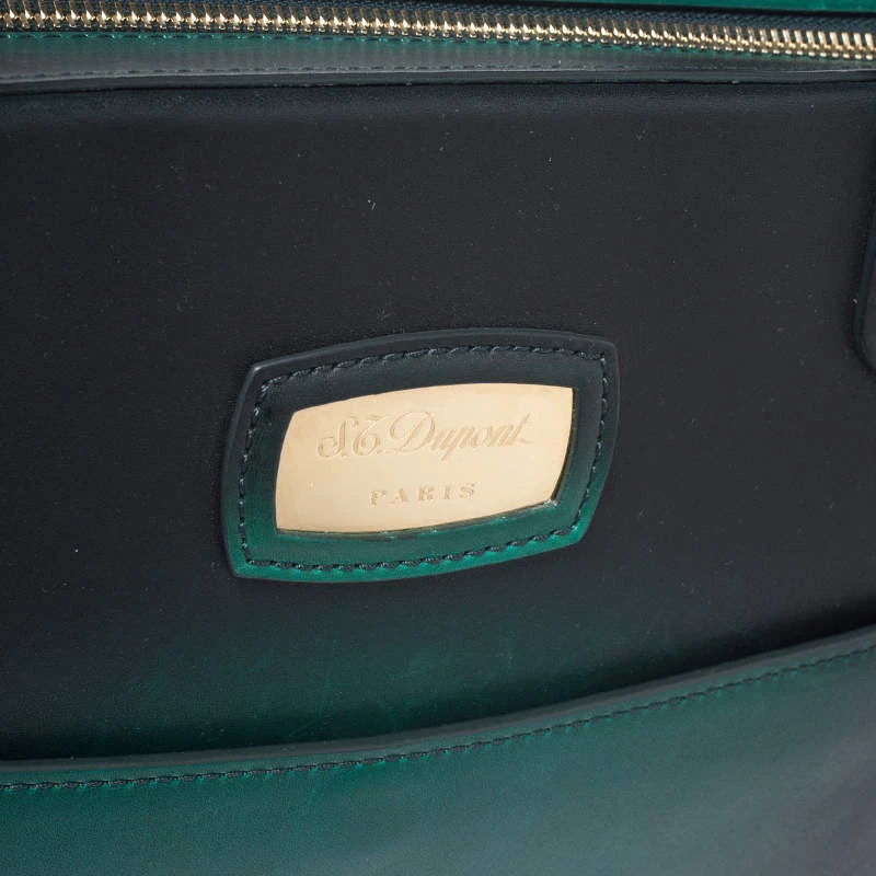 S.T. Dupont Green Ombre Leather Atelier Document Briefcase For Men - Image 5