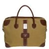 S.T. Dupont Brown/Yellow Canvas And Leather Document Holder Bag For Men