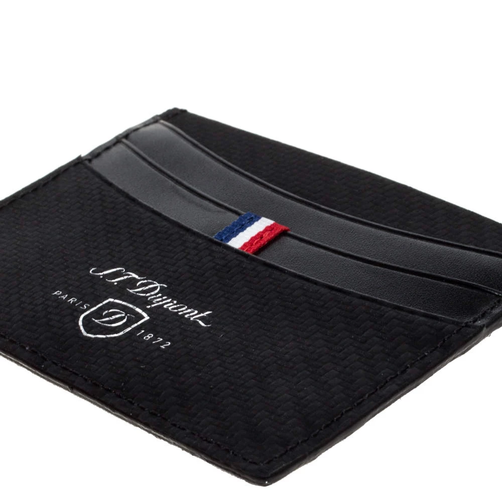 S.T. Dupont Black Leather Defi Card Holder For Men - Image 10