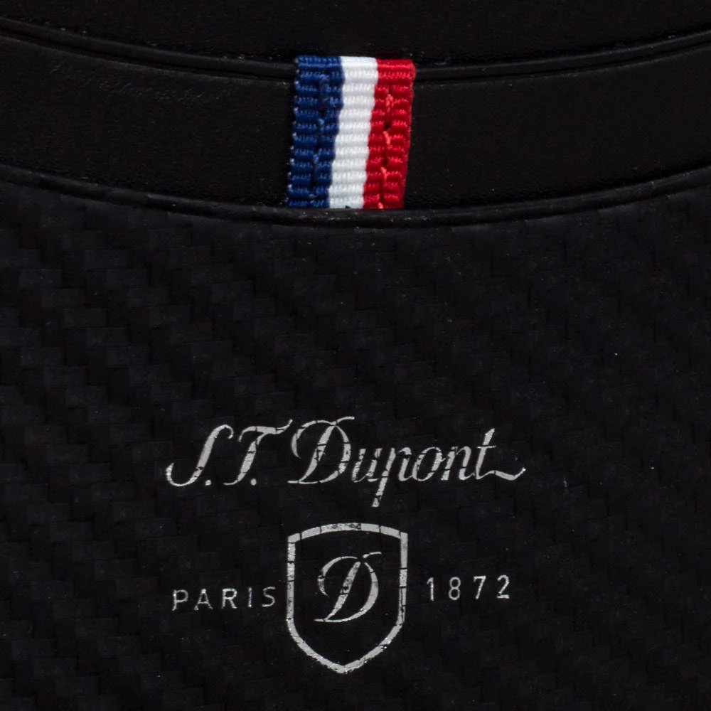 S.T. Dupont Black Leather Defi Card Holder For Men - Image 5