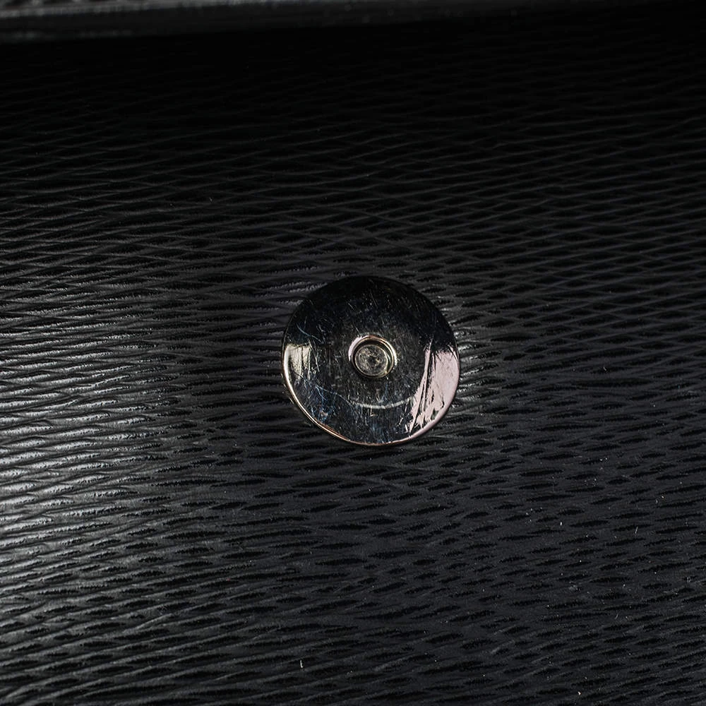 S.T. Dupont Black Leather Messenger Bag For Men - Image 9