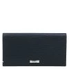 S.T. Dupont Black Leather Bi Fold Wallet For Men