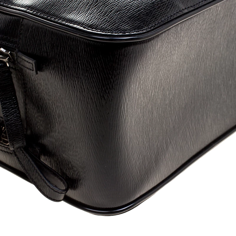 S.T. Dupont Black Leather Document Holder Briefcase For Men - Image 10