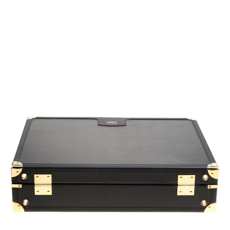 S.T. Dupont Black Leather Briefcase For Men - Image 6