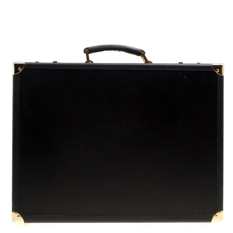 S.T. Dupont Black Leather Briefcase For Men - Image 4