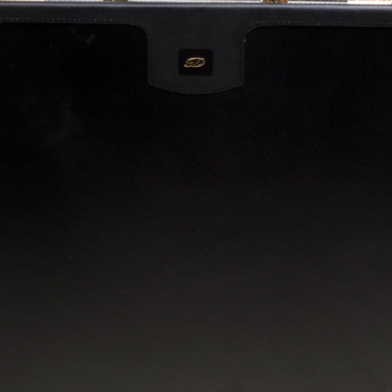 S.T. Dupont Black Leather Briefcase For Men - Image 5