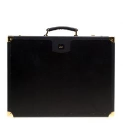 S.T. Dupont Black Leather Briefcase For Men