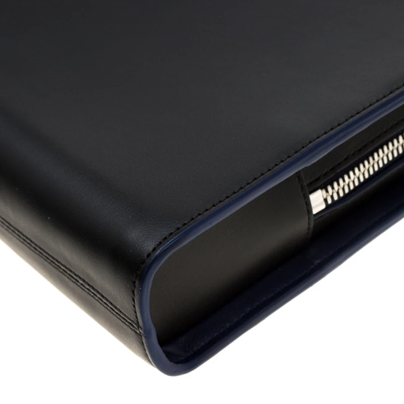 S.T. Dupont ST Dupont Black Leather Document Holder Line D Slim Briefcase For Men - Image 12