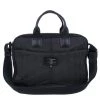 S.T. Dupont Black Leather Laptop Bag For Men