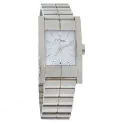 S.T. Dupont White Stainless Steel 131C8AB17 Men's Wristwatch 25MM For Men