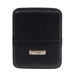 S.T. Dupont Black Leather Cigarette Case For Uncategorized