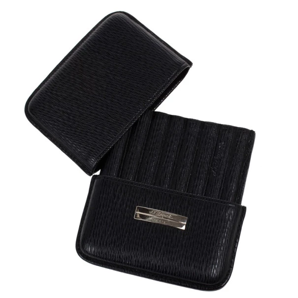 S.T. Dupont Black Leather Cigarette Case For Uncategorized - Image 4