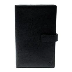 S.T. Dupont Black Leather Agenda Cover For Men