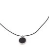 S.T. Dupont S.T Dupont D'Azur Onyx Pendant Cord Necklace For Women